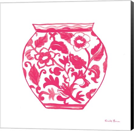Framed Chinoiserie I Pink Print