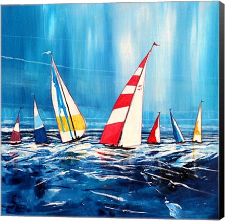 Framed Sailing Boats II Print