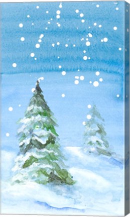 Framed Snowy Pines Print