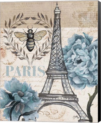 Framed Paris Bee I Print