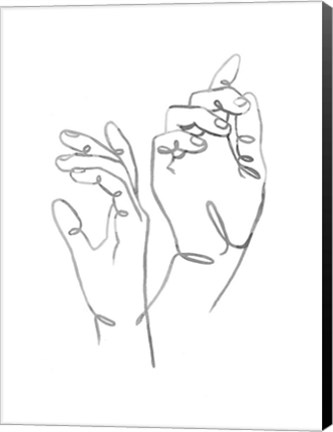 Framed Hand Gestures I Print