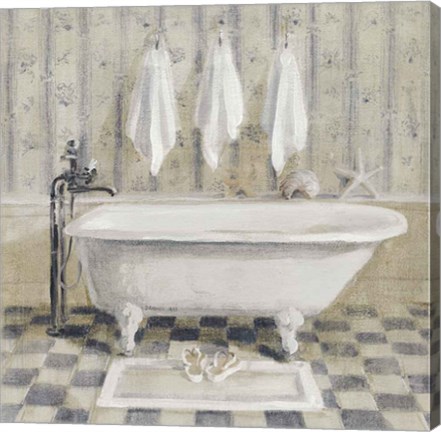 Framed Victorian Bath IV White Tub Print