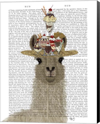 Framed Llama Ice Cream Hat Book Print Print