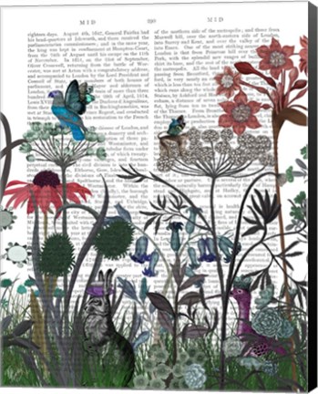 Framed Wildflower Bloom, Rabbit Book Print Print