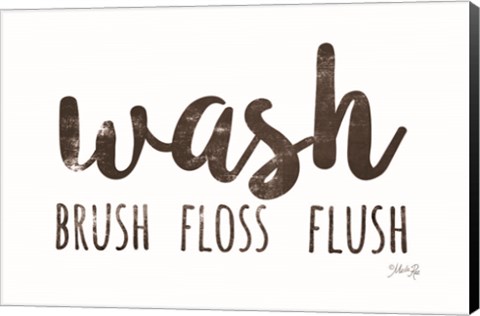 Framed Wash-Brush-Floss-Flush Print