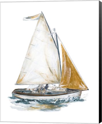 Framed Gold Sail II Print