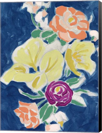 Framed Paintbox Floral II Print