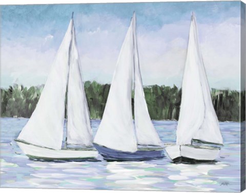 Framed White Sails Print