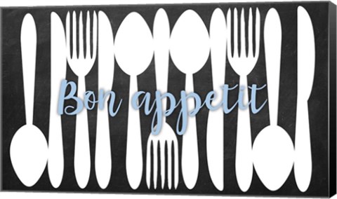 Framed Bon Appetit Silverware Print