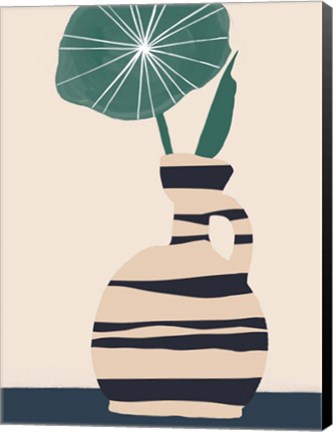 Framed Dancing Vase With Palm IV Print
