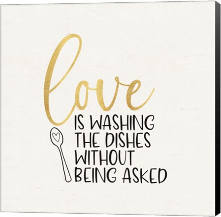 Framed Kitchen Art VI-Love Washes Print