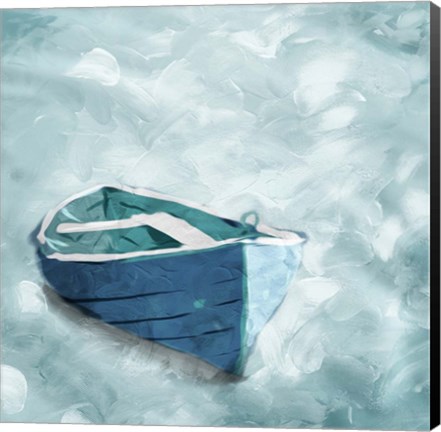 Framed Lonely Boat Print