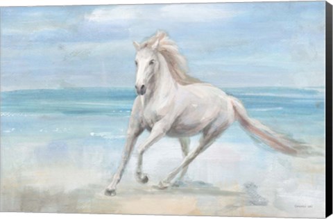 Framed Gallop on the Beach Print