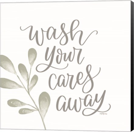 Framed Wash Your Cares Away Print