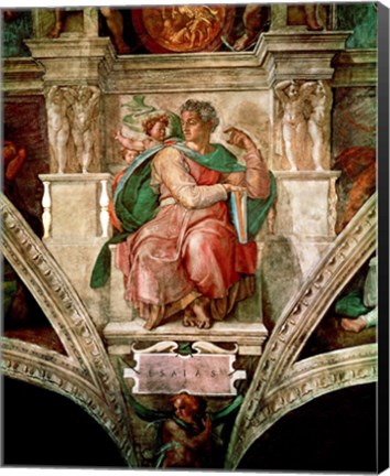 Framed Sistine Chapel Ceiling: The Prophet Isaiah Print