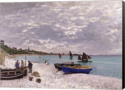 Framed Beach at Sainte-Adresse, 1867 Print
