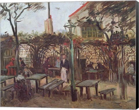 Framed Pleasure Gardens at Montmartre, 1886 Print