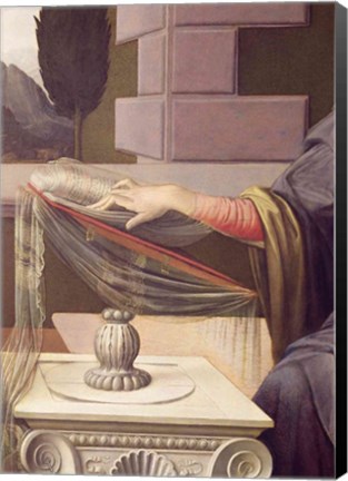 Framed Detail of the Virgin Mary, from the Annunciation Print
