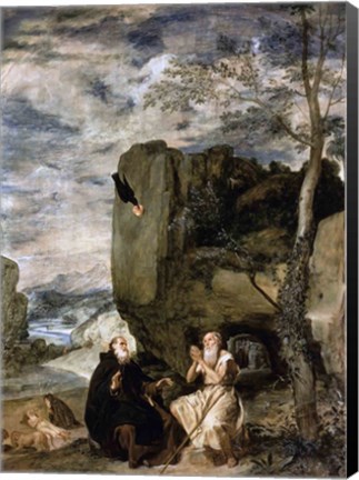 Framed St. Anthony the Abbot and St. Paul the First Hermit, c.1642 Print