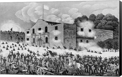 Framed Siege of the Alamo Print