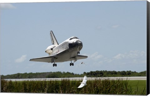 Framed NASA Space Shuttle Atlantis Landing Print