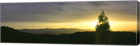 Framed Sunset over Anza Borrego Desert State Park, Borrego Springs, California, USA Print