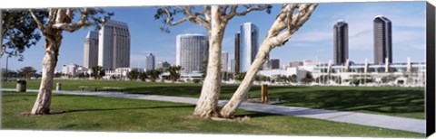 Framed Embarcadero Marina Park, San Diego, California, USA Print