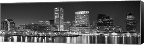 Framed City at the waterfront, Baltimore, Maryland, USA Print