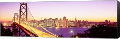 Framed San Francisco Skyline with Golden Gate Bridge Print
