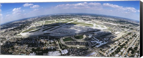 Framed Aerial view of an airport, Midway Airport, Chicago, Illinois, USA Print