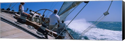 Framed Group of people racing in a sailboat, Grenada Print