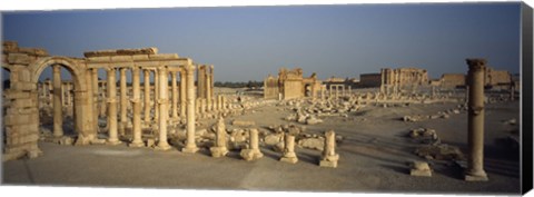 Framed Old ruins of a temple, Temple Of Bel, Palmyra, Syria Print