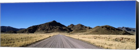 Framed Desert road from Aus to Sossusvlei, Namibia Print