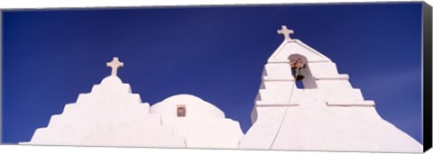 Framed Low angle view of a church, Mykonos, Cyclades Islands, Greece Print