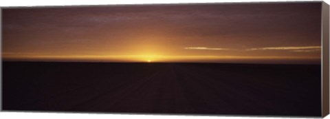 Framed Sunset over a desert, Namib Desert, Swakopmund, Namibia Print
