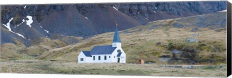 Framed Old whalers church, Grytviken, South Georgia Island Print