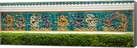 Framed Dragon frieze outside a building, Singapore Chinese Chamber of Commerce and Industry, Singapore Print