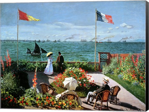 Framed Terrace at Sainte-Adresse, 1867 Print