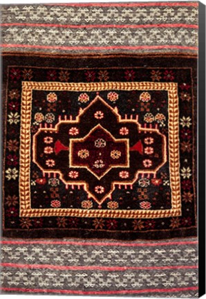 Framed Africa, Tanzania, Zanzibar, Stone Town. Close-up of hand-made carpet. Print