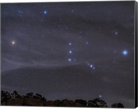 Framed Orion Constellation Rises Print