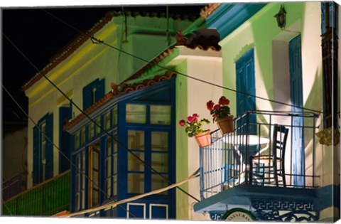 Framed Greece, Aegean Islands, Samos, Waterfront home Print