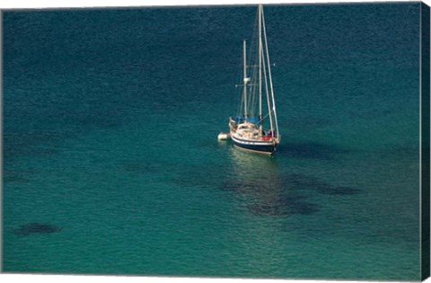 Framed Greece, Islands, Samos, Pythagorio: Sailing Print