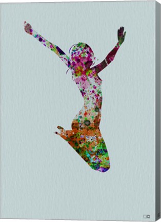 Framed Dancer Watercolor 5 Print