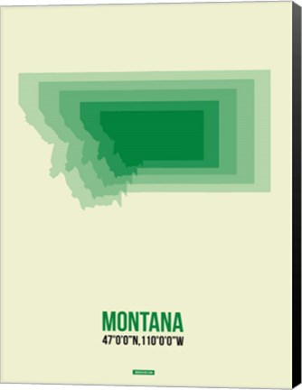 Framed Montana Radiant Map 1 Print