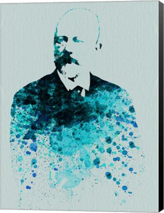 Framed Tchaikovsky Watercolor Print