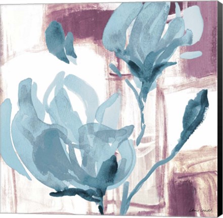 Framed Blue Magnolias I Print