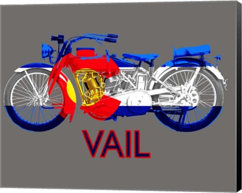 Framed Colorado Motorcycle Print