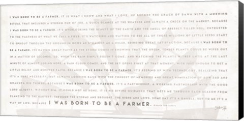 Framed Simple Born to be a Farmer Print