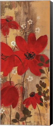 Framed Floral Symphony Red II Print