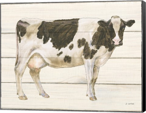 Framed Country Cow VII Print
